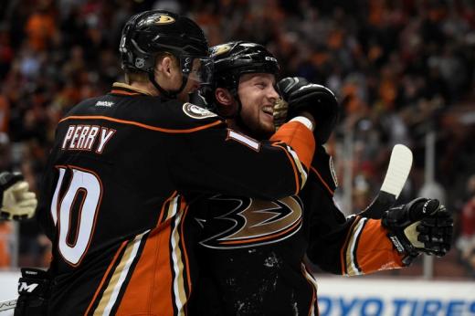 Gary A. Vasquez  Reuters The Anaheim Ducks celebrating after a win