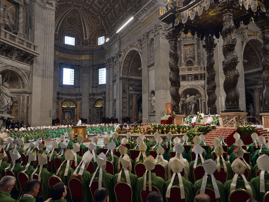 Pope Francis leads a mass for the opening of the synod on the family