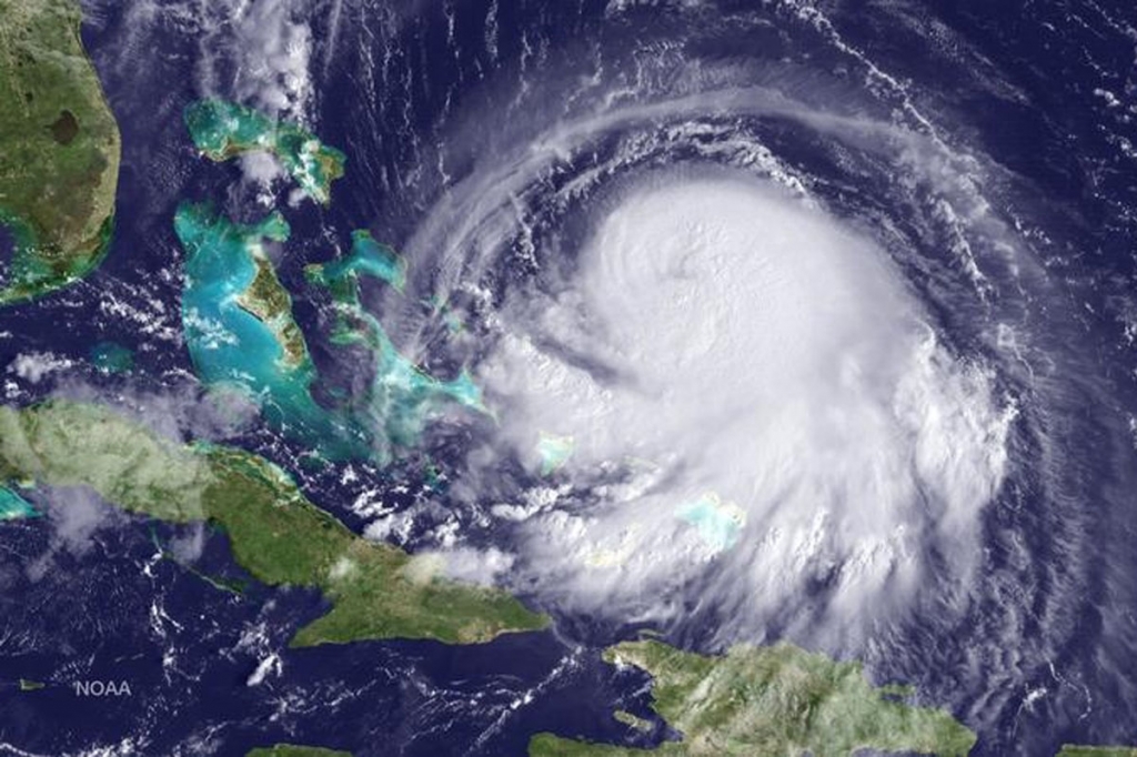 Hurricane Joaquin seen approaching the Bahamas