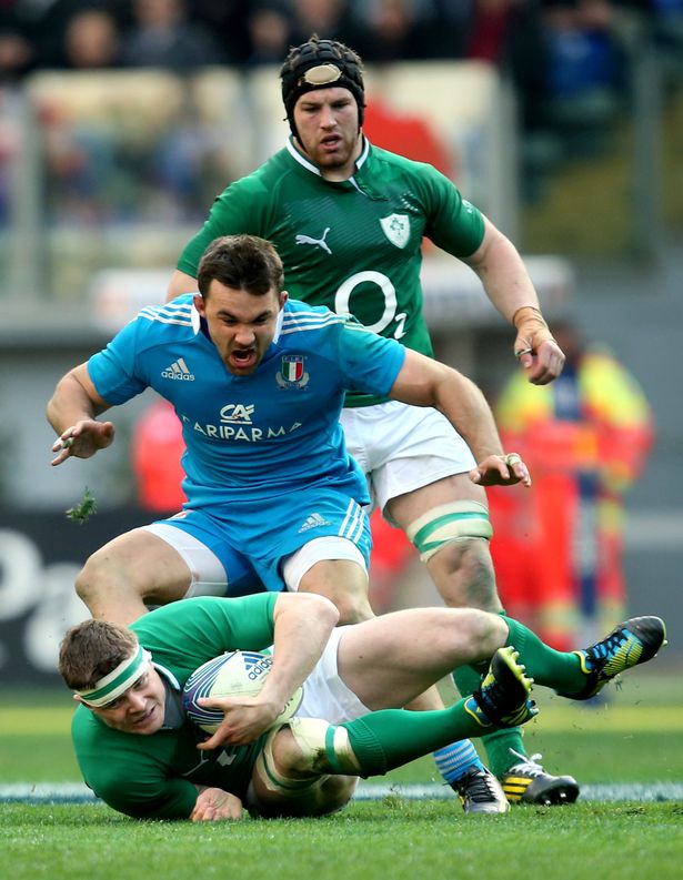 Brian O'Driscoll and Simone Favaro 16/3/2013