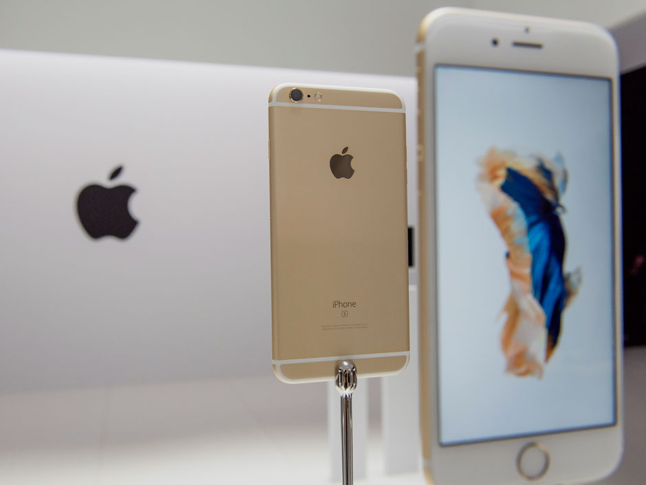 Apple Inc. iPhone 6s Plus smartphones are displayed after a product announcement in San Francisco California U.S. on Wednesday Sept. 9 2015