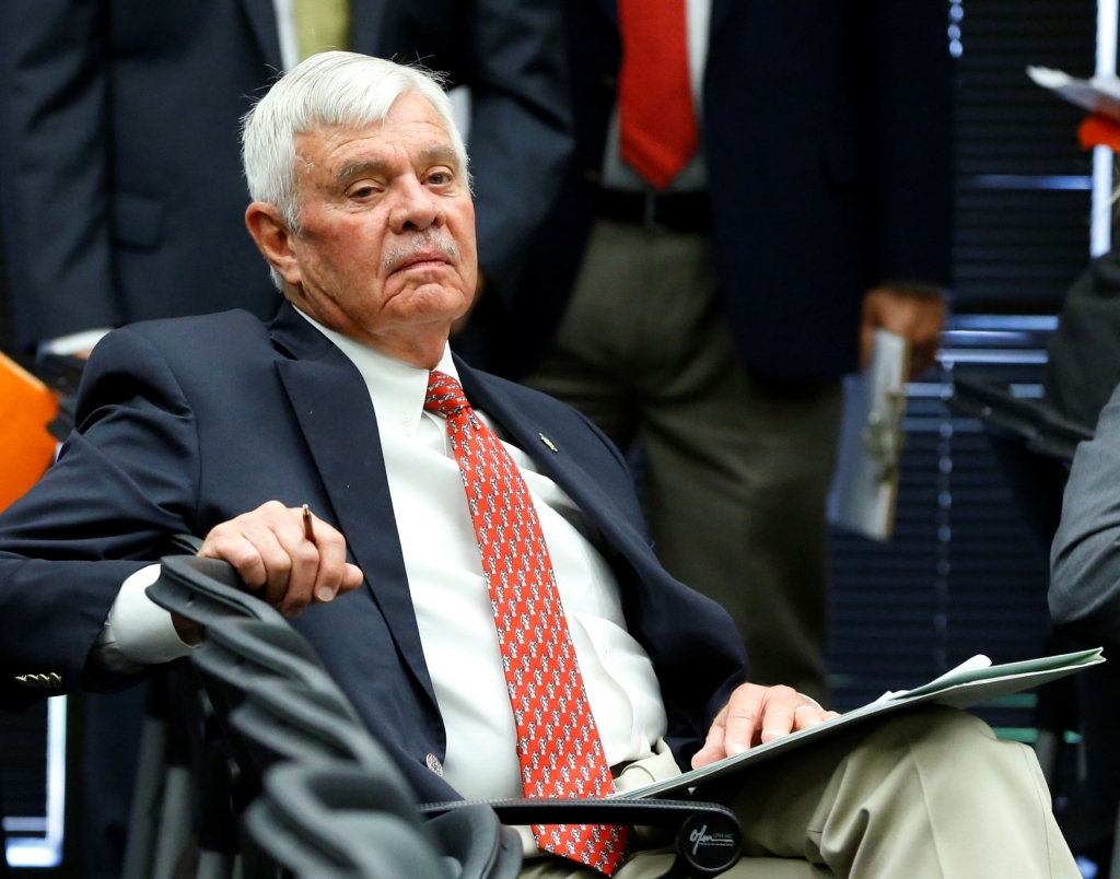 Undersheriff Richard Weigel accompanied by administrative staff of the Tulsa County Sheriff's Office gives a statement at a news conference Thursday afternoon. Weigel assumed control of the agency at 8:30 that morning