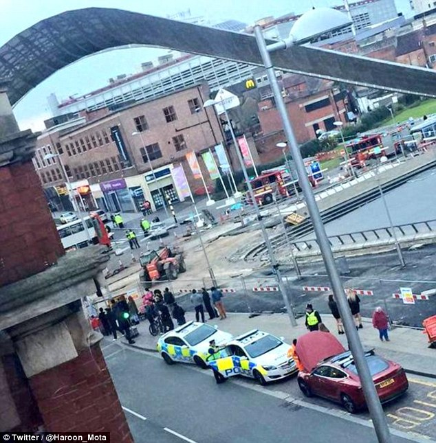 Investigation A police cordon is in place and a number of roads have been closed in the city centre