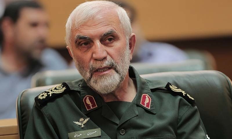 Iran's Revolutionary Guards Brigadier General Hossein Hamedani attending a ceremony. &mdash AFP