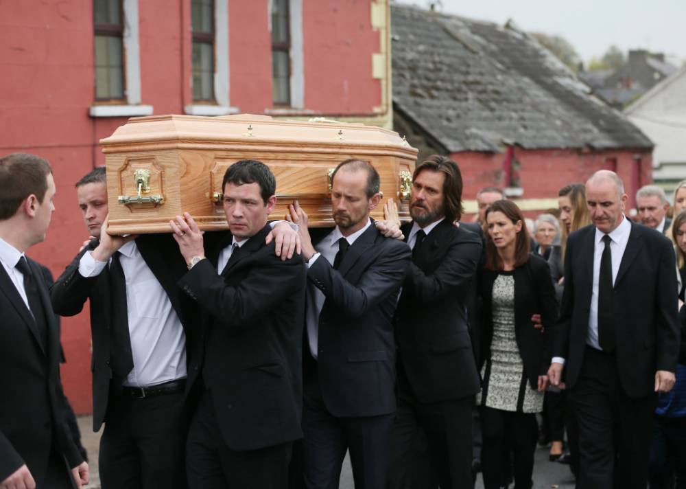 Jim Carrey says a final goodbye to his ex-girlfriend Cathriona White's at her funeral