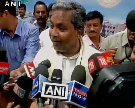 Karnataka Chief Minister interacting with the media in Bengaluru over K S Eshwarappa comment