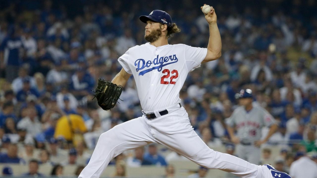 Los Angeles Dodgers starting pitcher Clayton Kershaw throws against the New York Mets during the first inning in Game 1 of baseballs National League Division Series