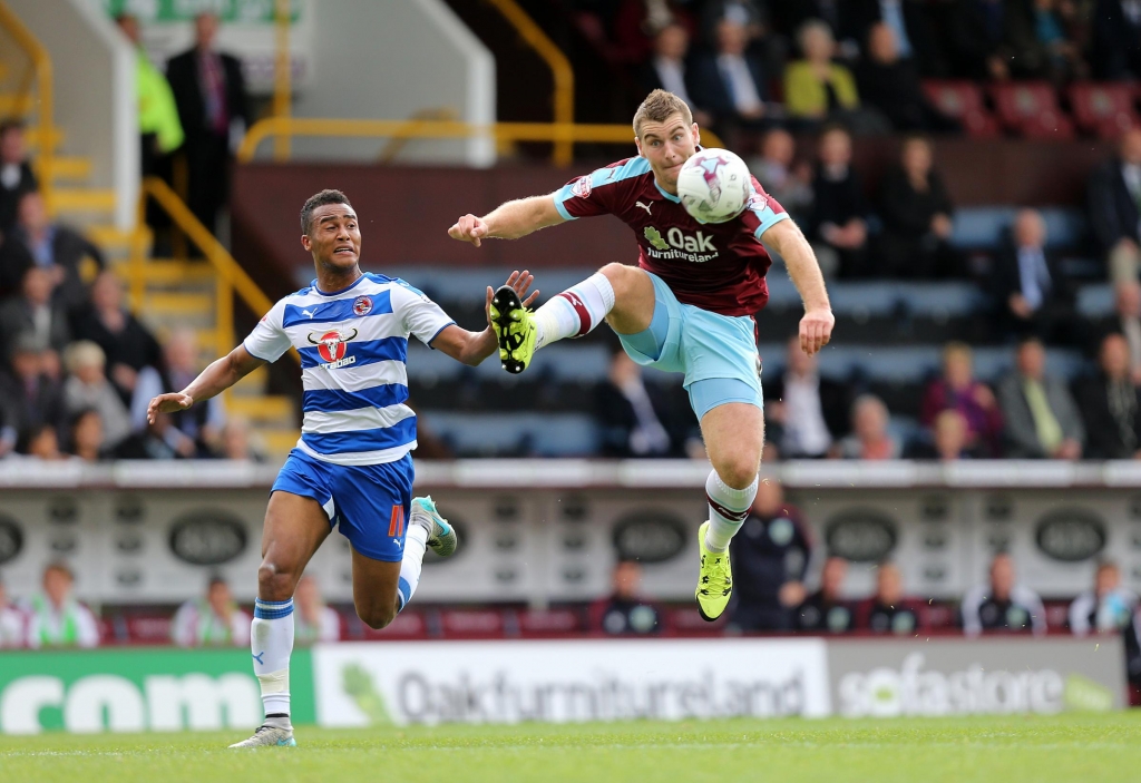 MY BALL Burnley striker Sam Vokes wins possession for the Clarets during their 2-1 defeat to Reading