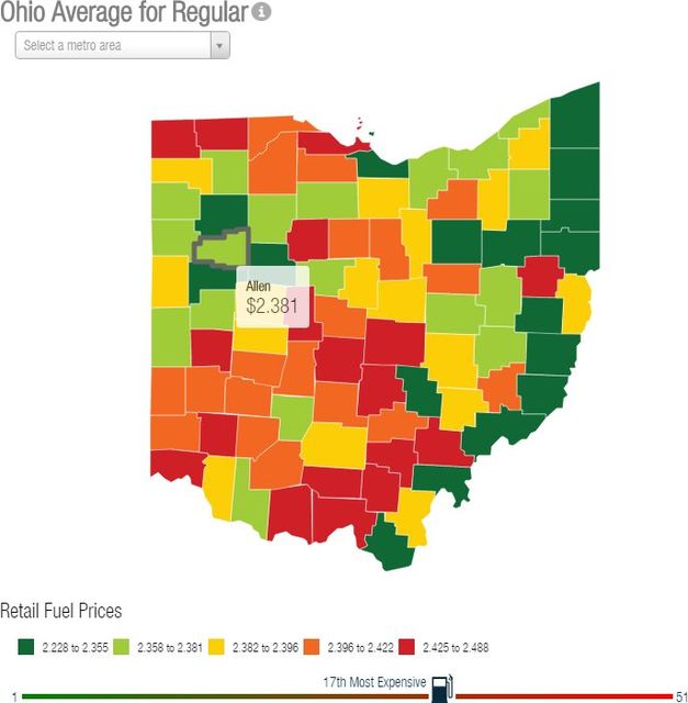 Gas prices down, driving up