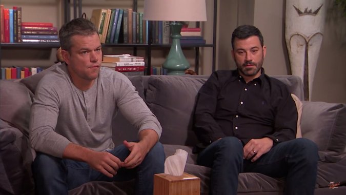 Matt Damon and Jimmy Kimmel