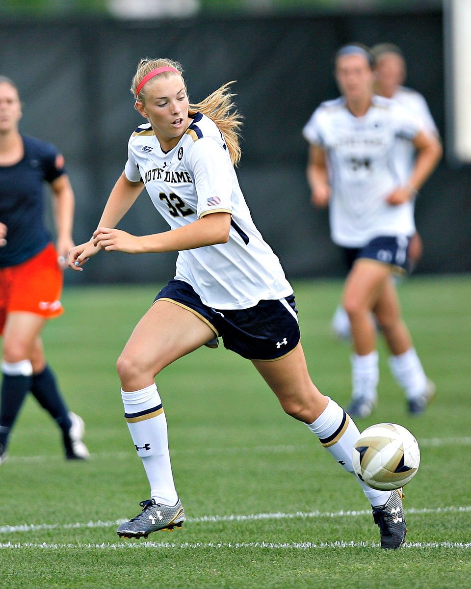 Meghan Doyle is shown in a recent game for the Notre Dame women's soccer team