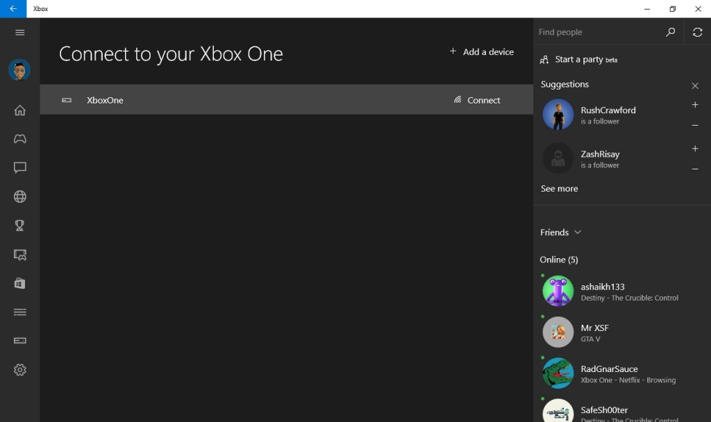 Connect XBOX One to Windows 10 PC