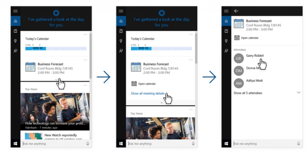 Cortana LinkedIn