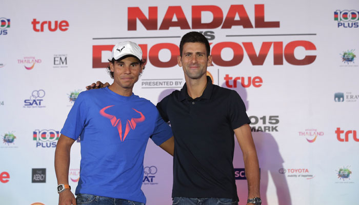 Rafa Nadal thrown by ex-ball boy Novak Djokovic catches fire