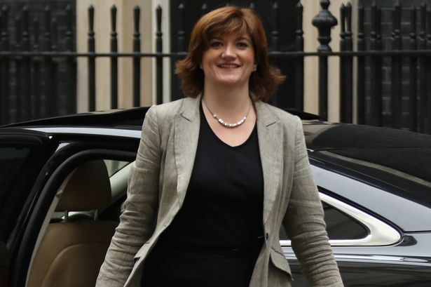 Nicky Morgan Education Secretary seen at Downing Street in London