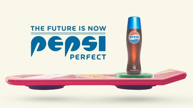 Pepsi Perfect on hoverboard