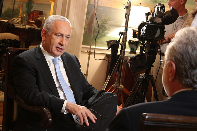 Prime Minister Benjamin Netanyahu with CNN's Wolf Blitzer