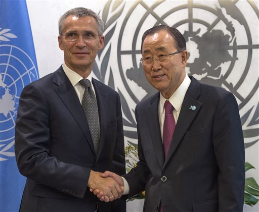 Jens Stoltenberg Ban Ki-moon