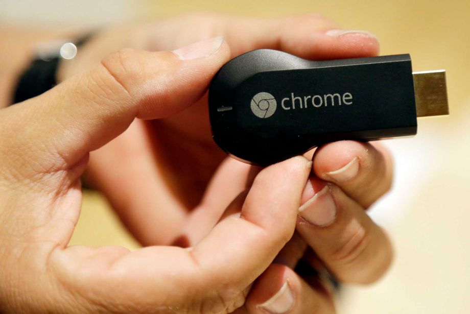 Chromecast device in San Francisco. Amazon on Thursday Oct. 1 2015 said it will stop allowing the sale of Google and Apple video-streaming devices on its site as it focuses on its own Prime Instant V