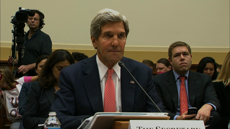 Secretary of State John Kerry testifies before the House Foreign Affairs hearing on Syria on Wednesday