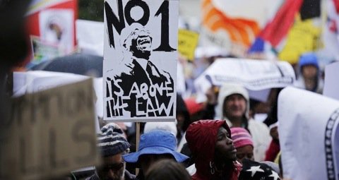 Protesters Gather for Anti Corruption March in Pretoria