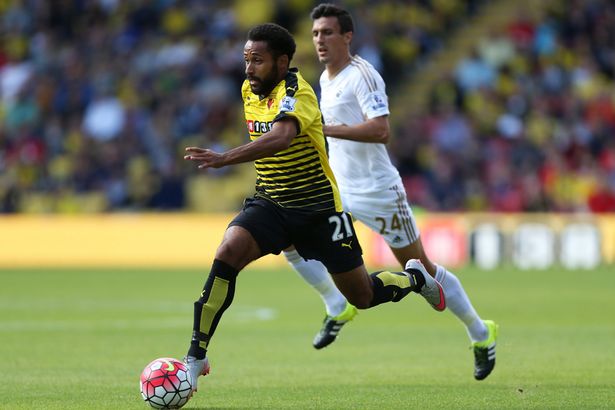 Ikechi Anya is closed down by Jack Cork