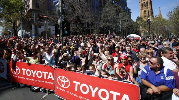 The AFL Grand Final parade last year