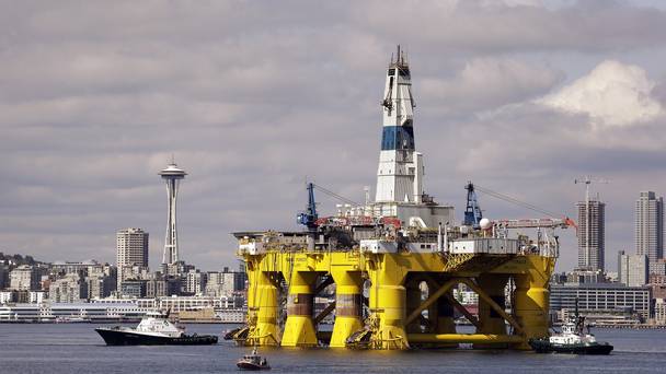 The Royal Dutch Shell oil drilling rig Polar Pioneer