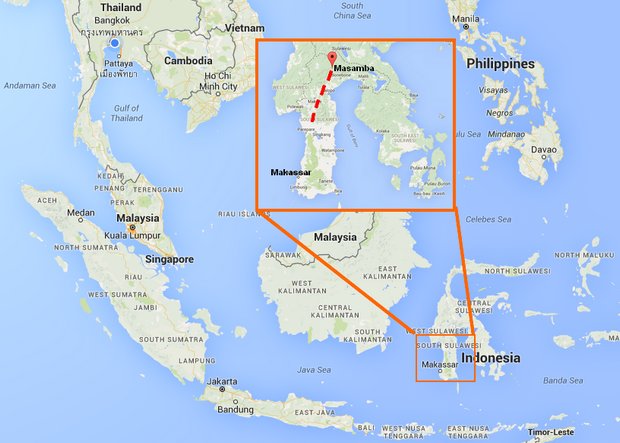 The airplane was bound from the Sulawesi town of Masamba to Makassar when contact was lost