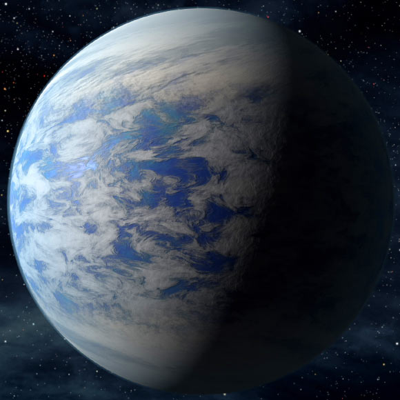 This artist’s conception shows a terrestrial exoplanet. Image credit NASA Ames  JPL-Caltech