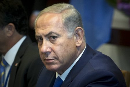 Israeli Prime Minister Benjamin Netanyahu sits to meet with U.N. Secretary General Ban Ki-moon during the United Nations General Assembly at the United Nations in Manhattan New York