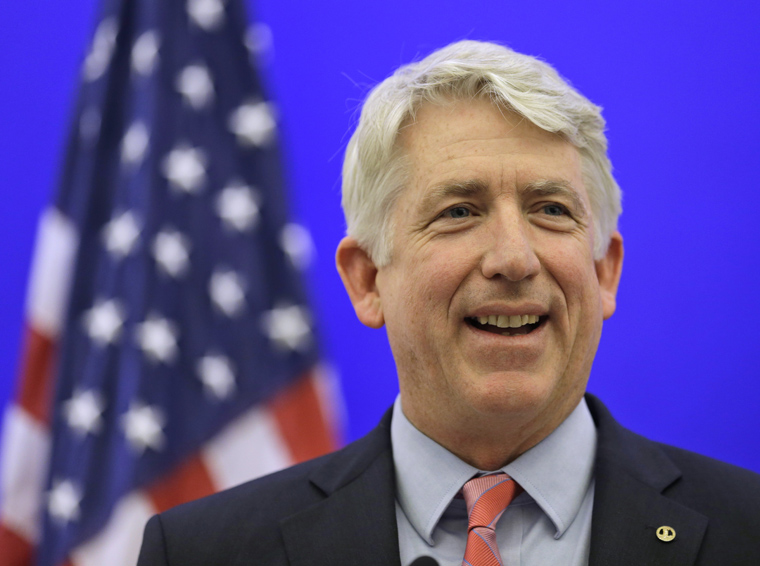 Virginia Attorney General-elect Mark Herring smiles during a news conference at the Capitol in Richmond in this Dec. 18 2013 file