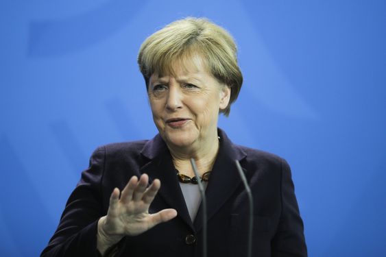 Merkel answers to questions during a news conference with the President of Honduras Juan Orlando Hernandez at the chancellery in Berlin Tuesday Oct. 27 2015