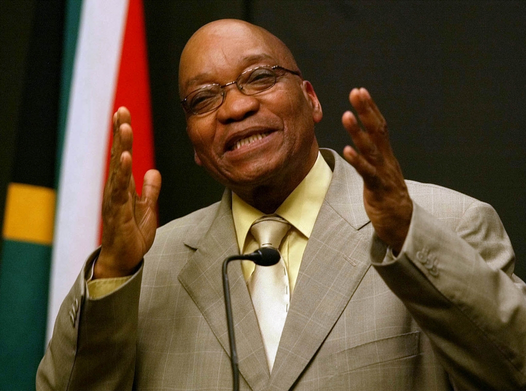 FILE ** Dismissed Deputy President Jacob Zuma responds to questions during a press conference in Cape Town South Africa in this June 14 2005 file