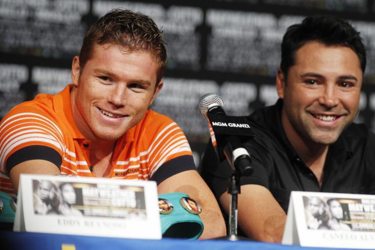 Canelo Alvarez with Oscar De La Hoya