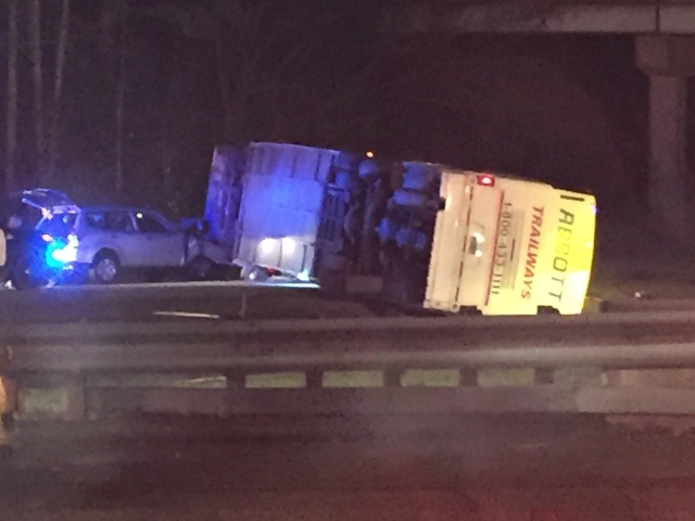 Bus carrying Virginia college students overturns near Richmond