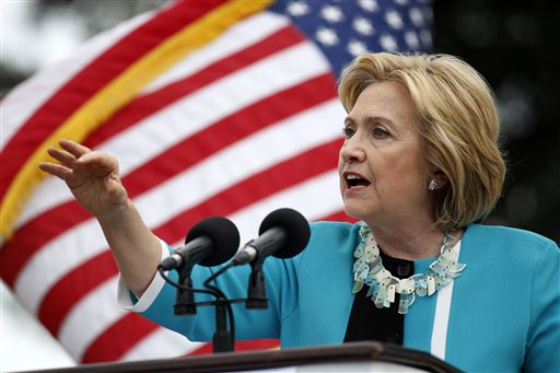 Democratic presidential candidate Hillary Rodham Clinton speaks to the crowd at the Jenkins Orphanage in North Charleston S.C. Saturday Nov. 21 2015 during the Blue Jamboree event