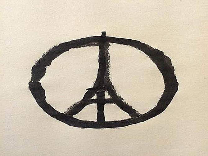 The Making Of An Icon: How The 'Peace For Paris' Sign Spread Around The World