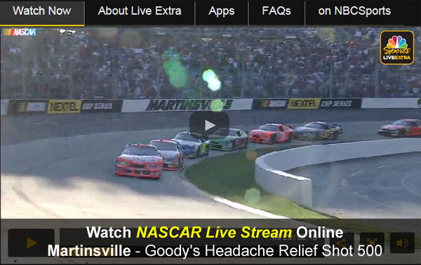 Watch Live NASCAR Stream of Goody's Headache Relief Shot 500- NBCSN Online