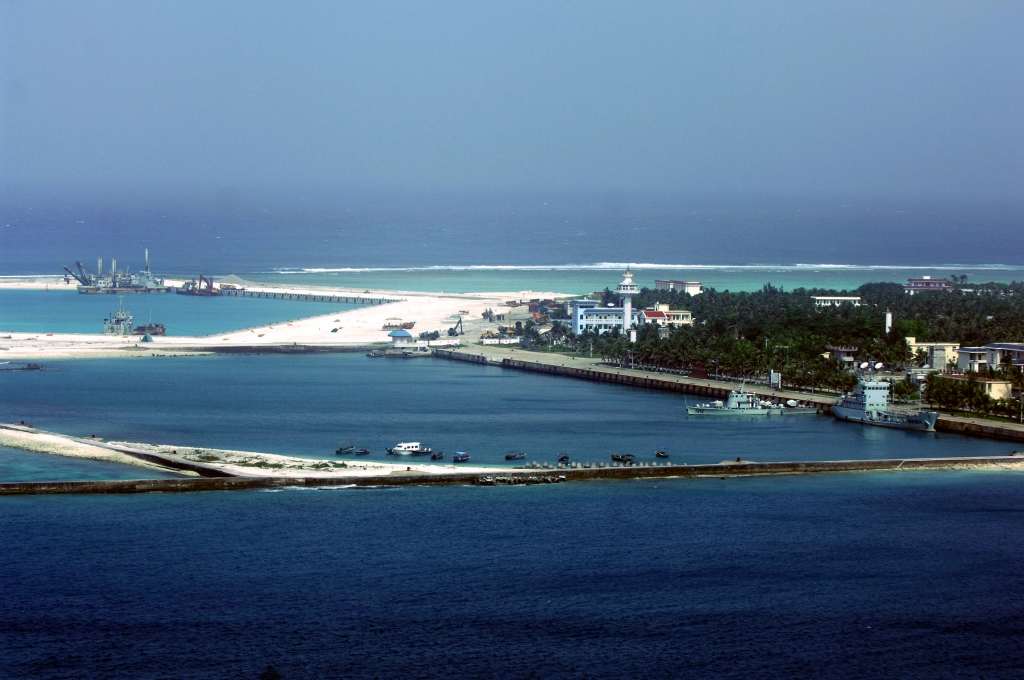 This aerial view of the city of Sansha