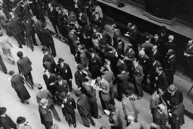 Here we go again worried customers outside a US bank during the financial crisis of September 1936