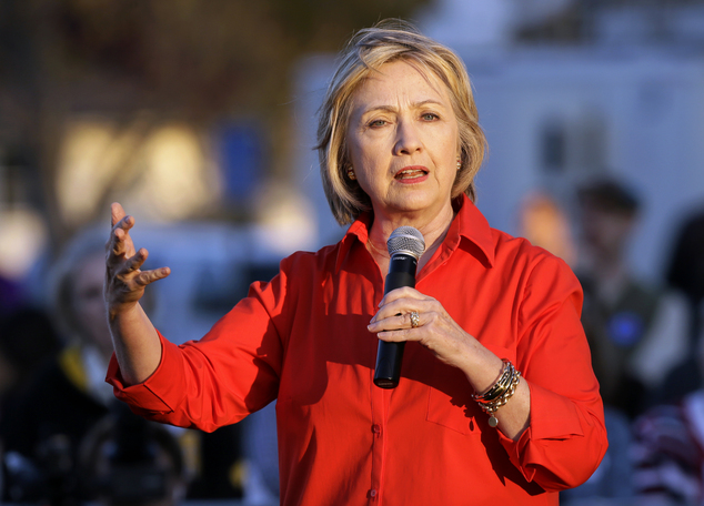 Democratic presidential candidate Hillary Rodham Clinton speaks in Coralville Iowa. State and local elections across