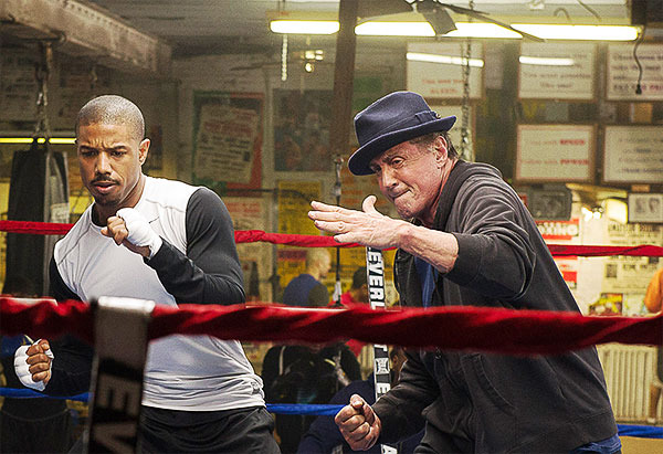 Michael B. Jordan and Sylvester Stallone continue the story of Rocky Balboa in Creed.- Contributed