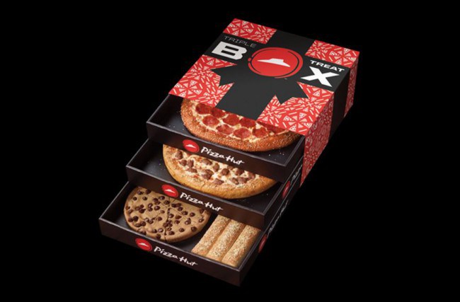 Pizza Hut's new Triple Treat Box brings in the holidays with a three-layer