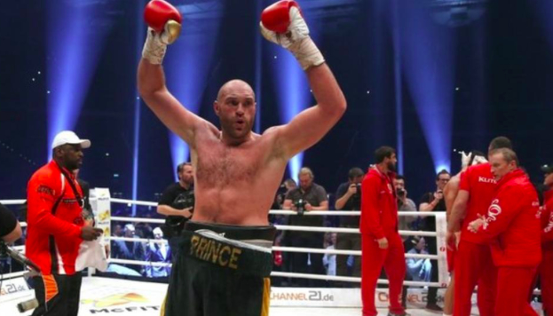 Tyson Fury celebrates following his win over Wladimir Klitschko to become Heavyweight champion of the world