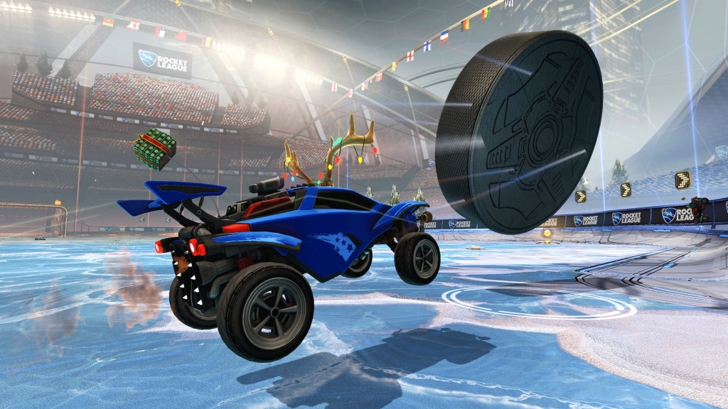 Rocket League's December event has ice hockey playlist, Santa hats