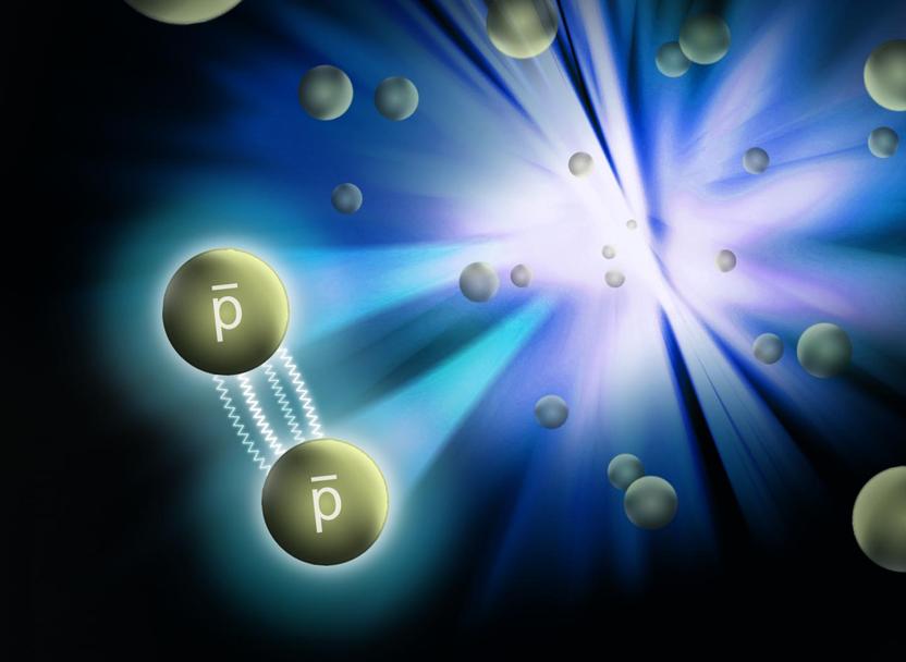 Strong forces make antimatter stick