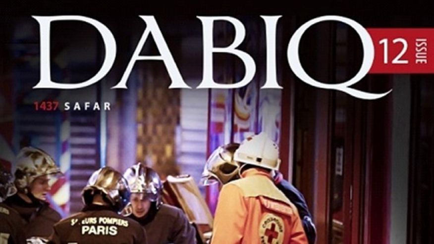 Shown here is the cover of the latest edition of ISIS&#x27 online magazine Dabiq