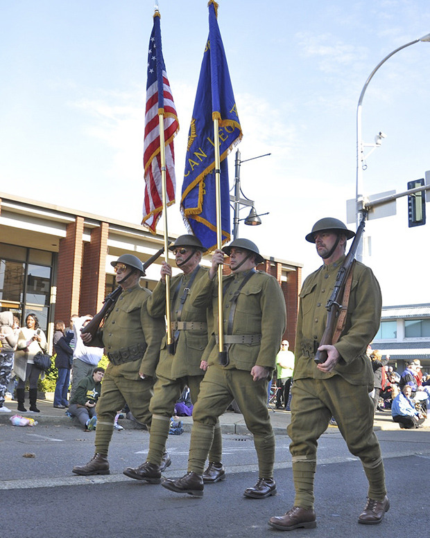 The American Legion World War I Doughboys march in last year