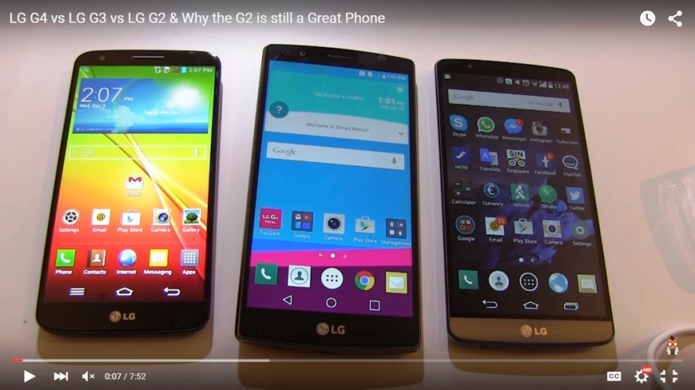 LG G2  LG G3  LG G4